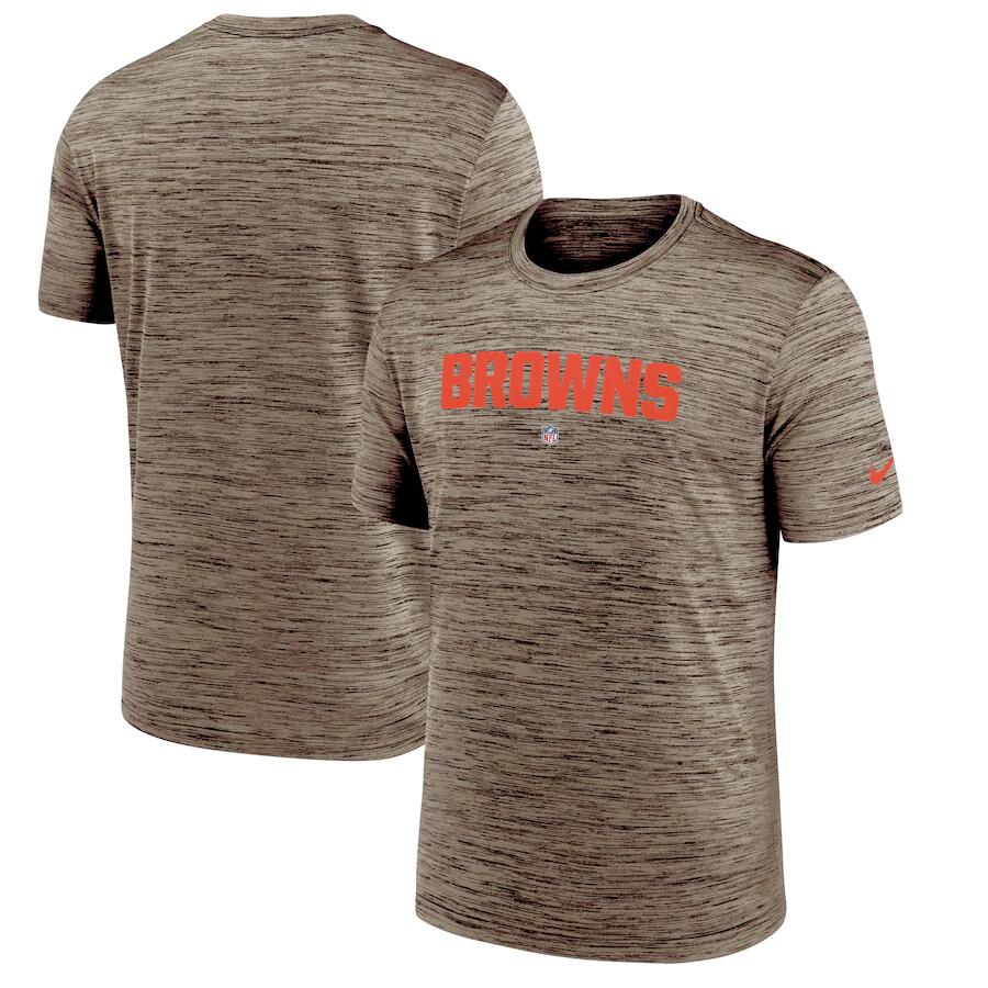Men's Cleveland Browns Brown Velocity Performance T-Shirt